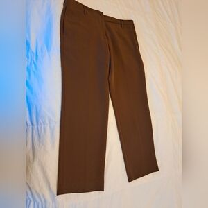Merci Ladies Pants Rust Size 34 Waist 28 Inseam Hi Low Waistband 2 Frt Pkts
